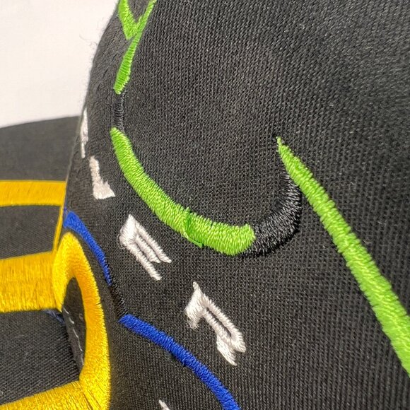 Vtg Batman Forever McDonalds Snapback Cap Hat AJD Black NASCAR Baseball Mens 90s - Picture 15 of 16